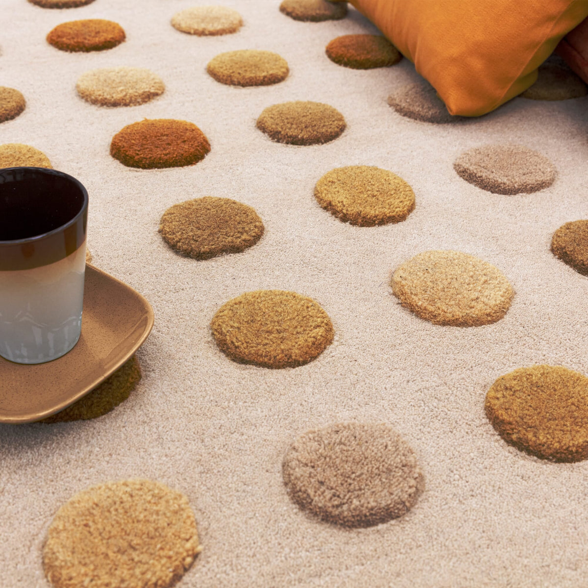 Vloerkleed Rugestiq Dotty goud – foto 3