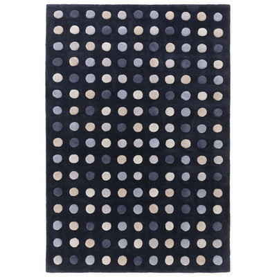 Vloerkleed Rugestiq Dotty donkerblauw – foto 1