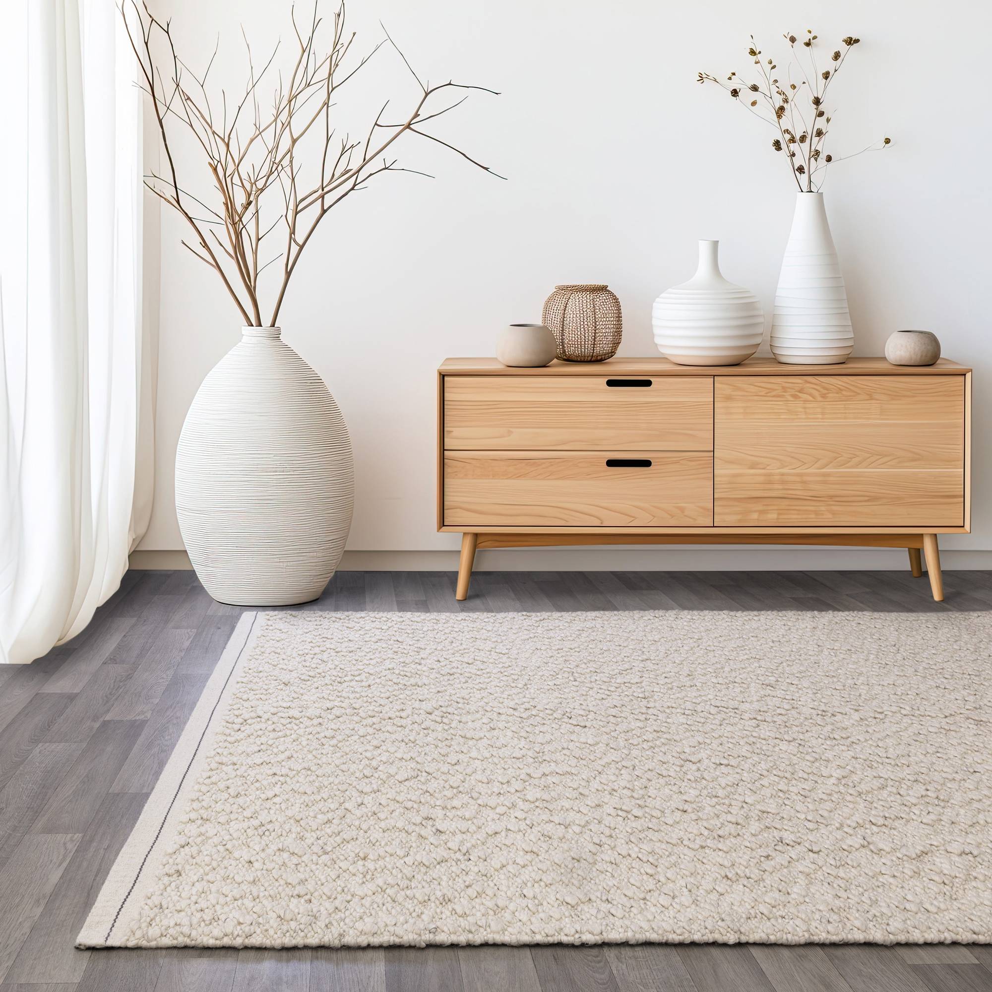 Vloerkleed Elm Ivory