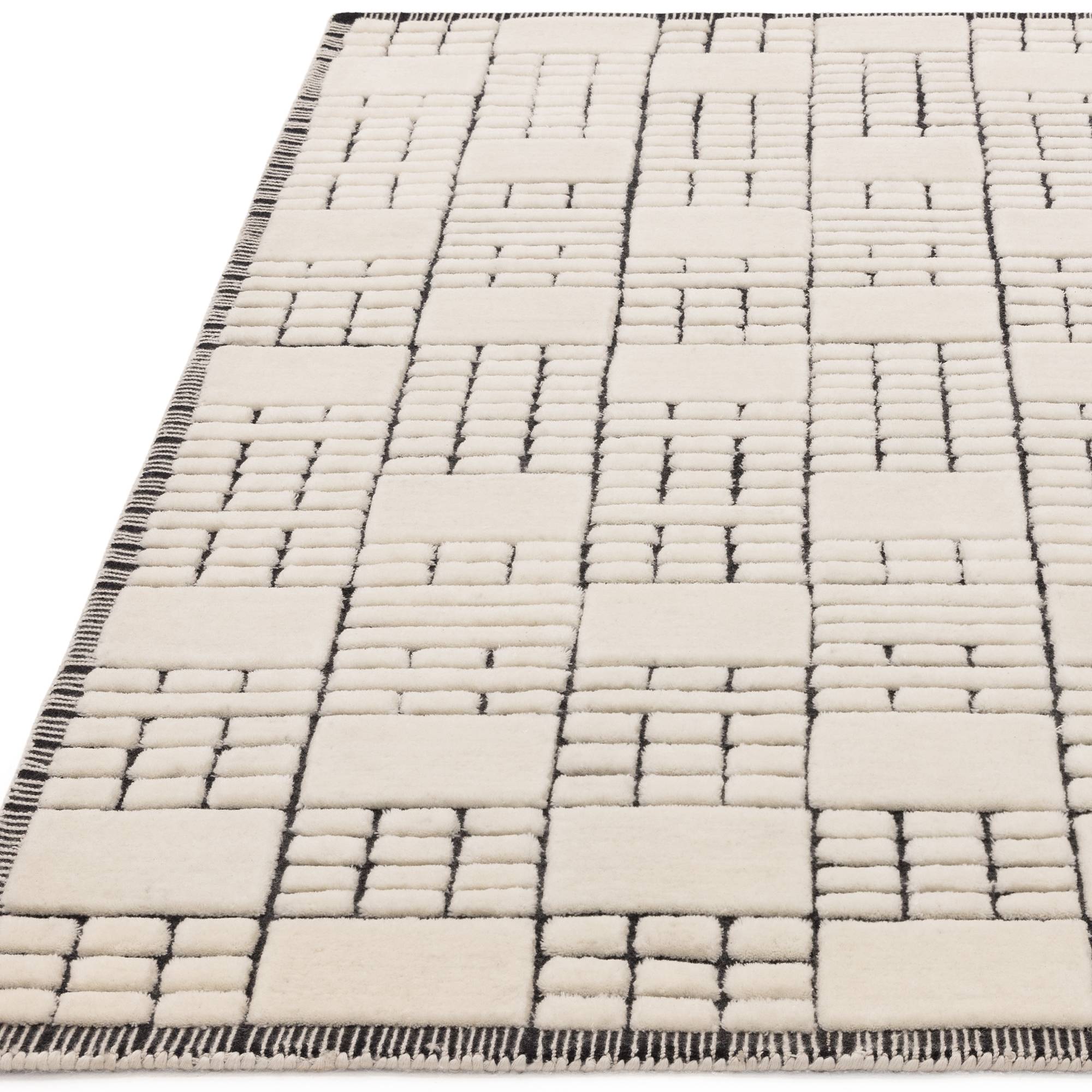 Vloerkleed Empire Cream/Black