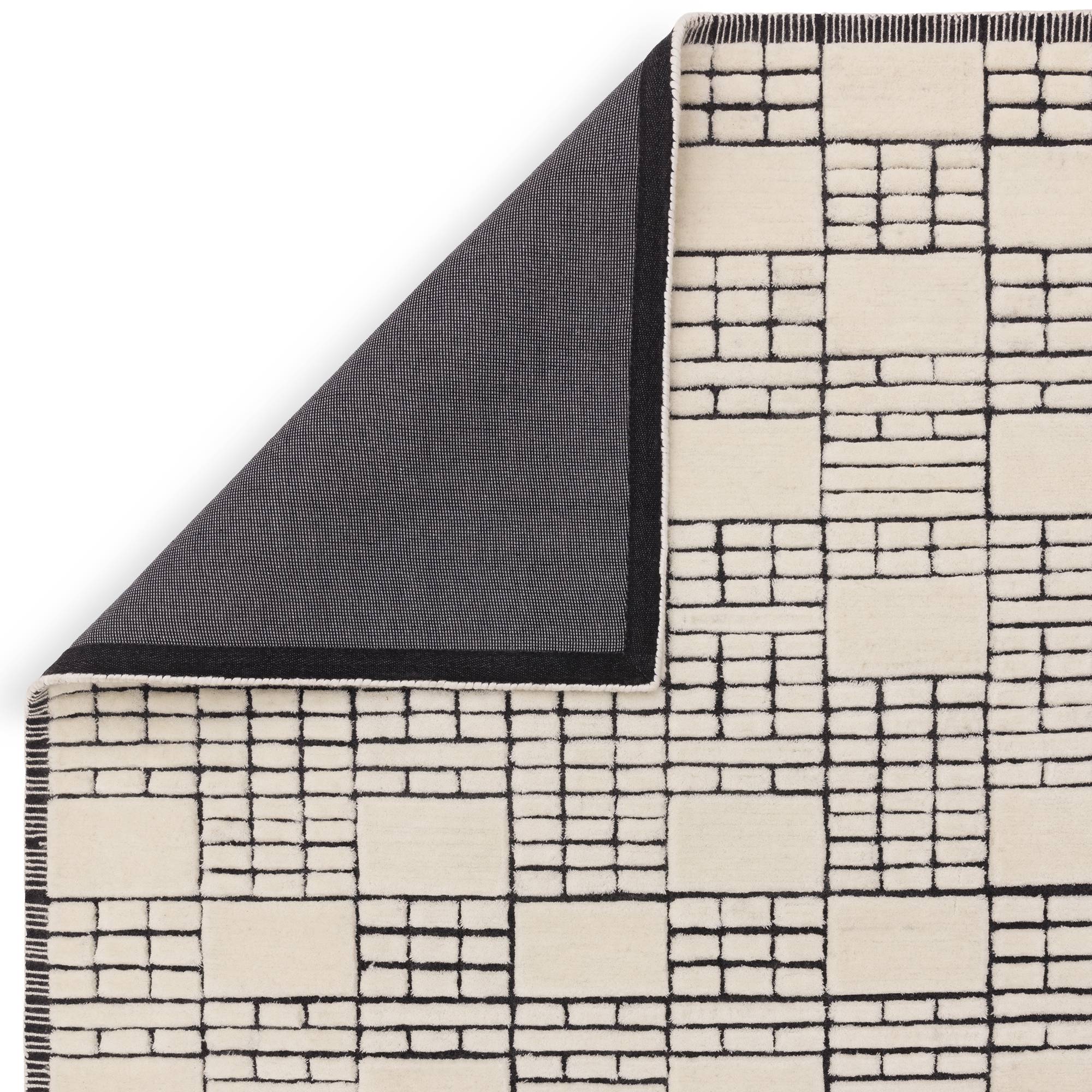 Vloerkleed Empire Cream/Black