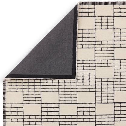 Vloerkleed Empire Cream/Black