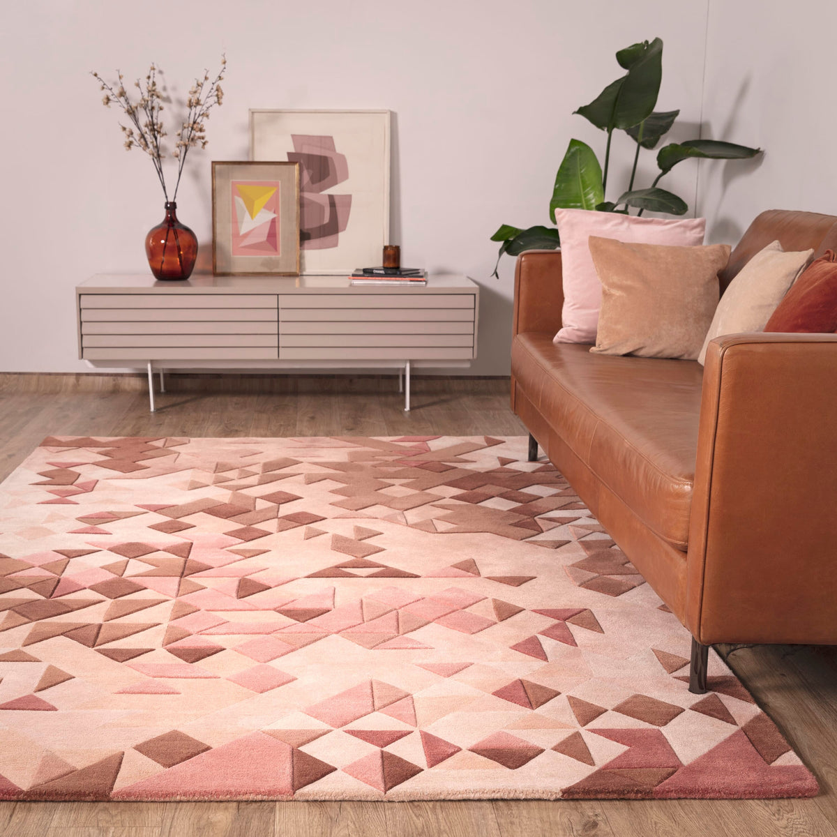 Vloerkleed Rugestiq Enigma roze meerkleurig – foto 2