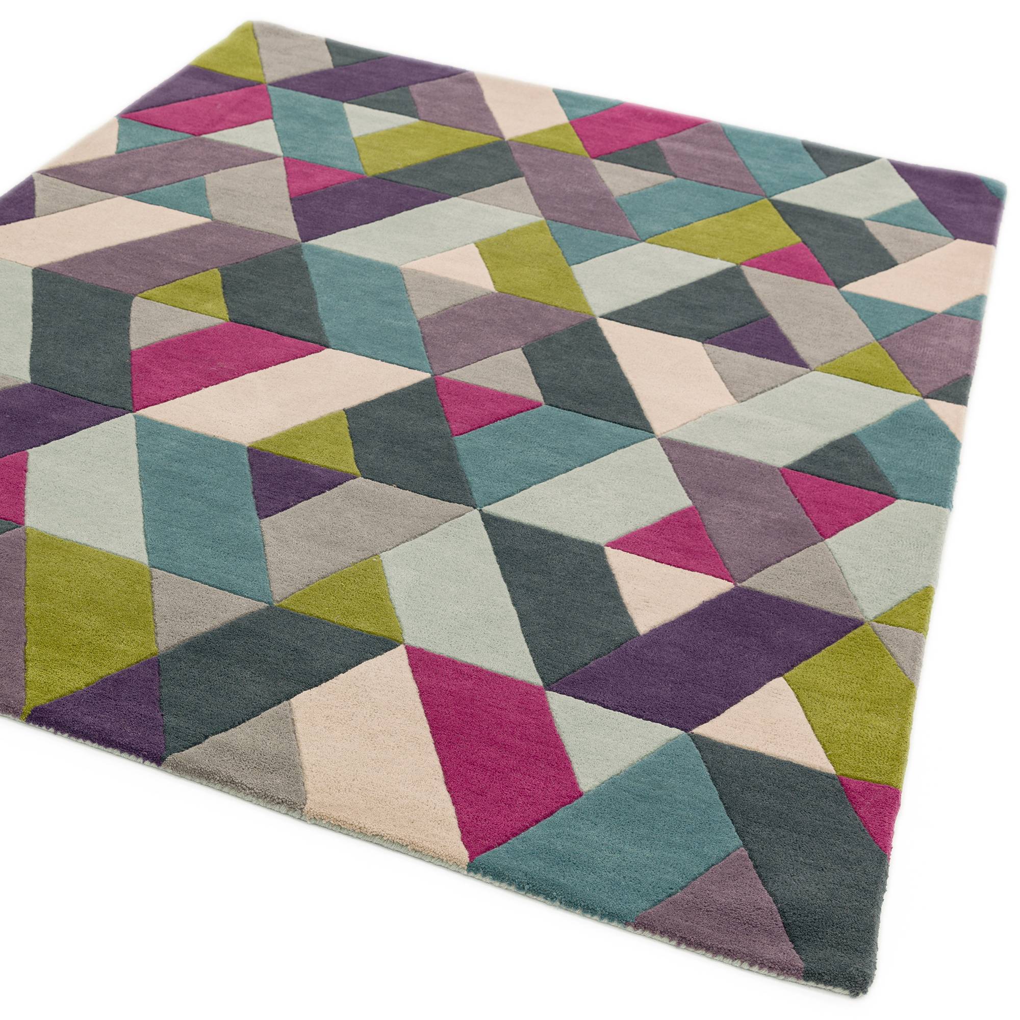 Vloerkleed Funk 02 Chevron Blue Green