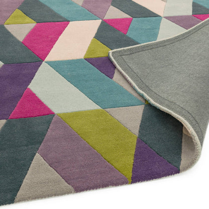 Vloerkleed Funk 02 Chevron Blue Green