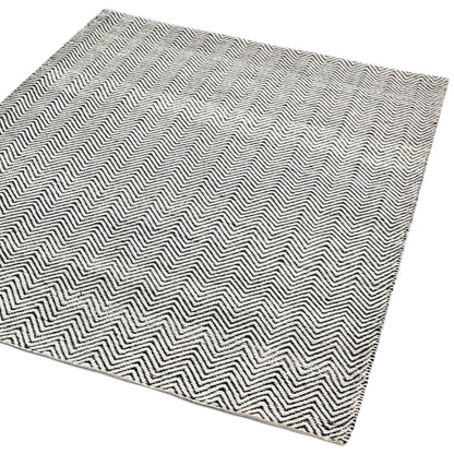 Vloerkleed Ives Runner Black White
