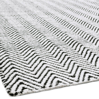 Vloerkleed Ives Runner Black White