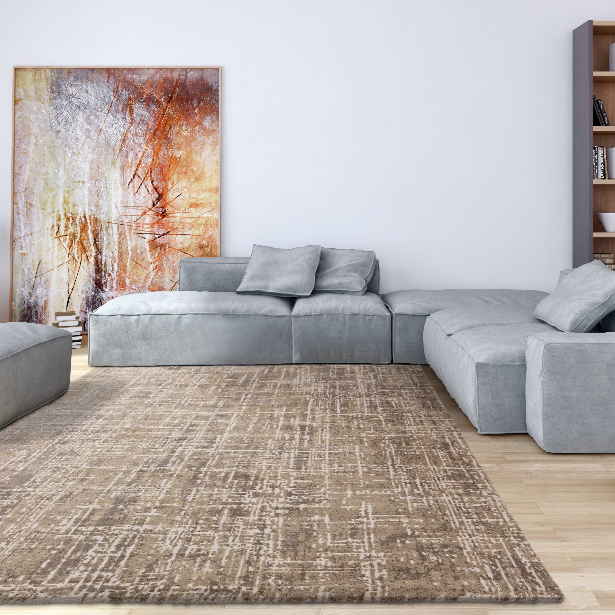 Vloerkleed Kuza Abstract Beige