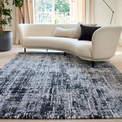 Vloerkleed Kuza Abstract Black