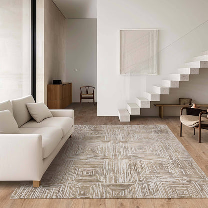 Vloerkleed Kuza Portrait Beige