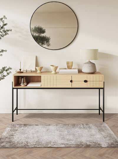 Vloerkleed Kuza Border Beige