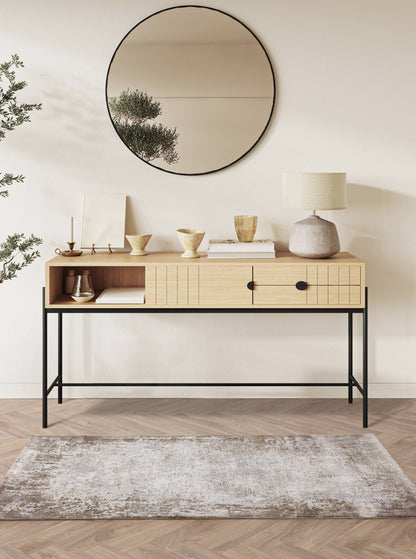 Vloerkleed Kuza Border Beige