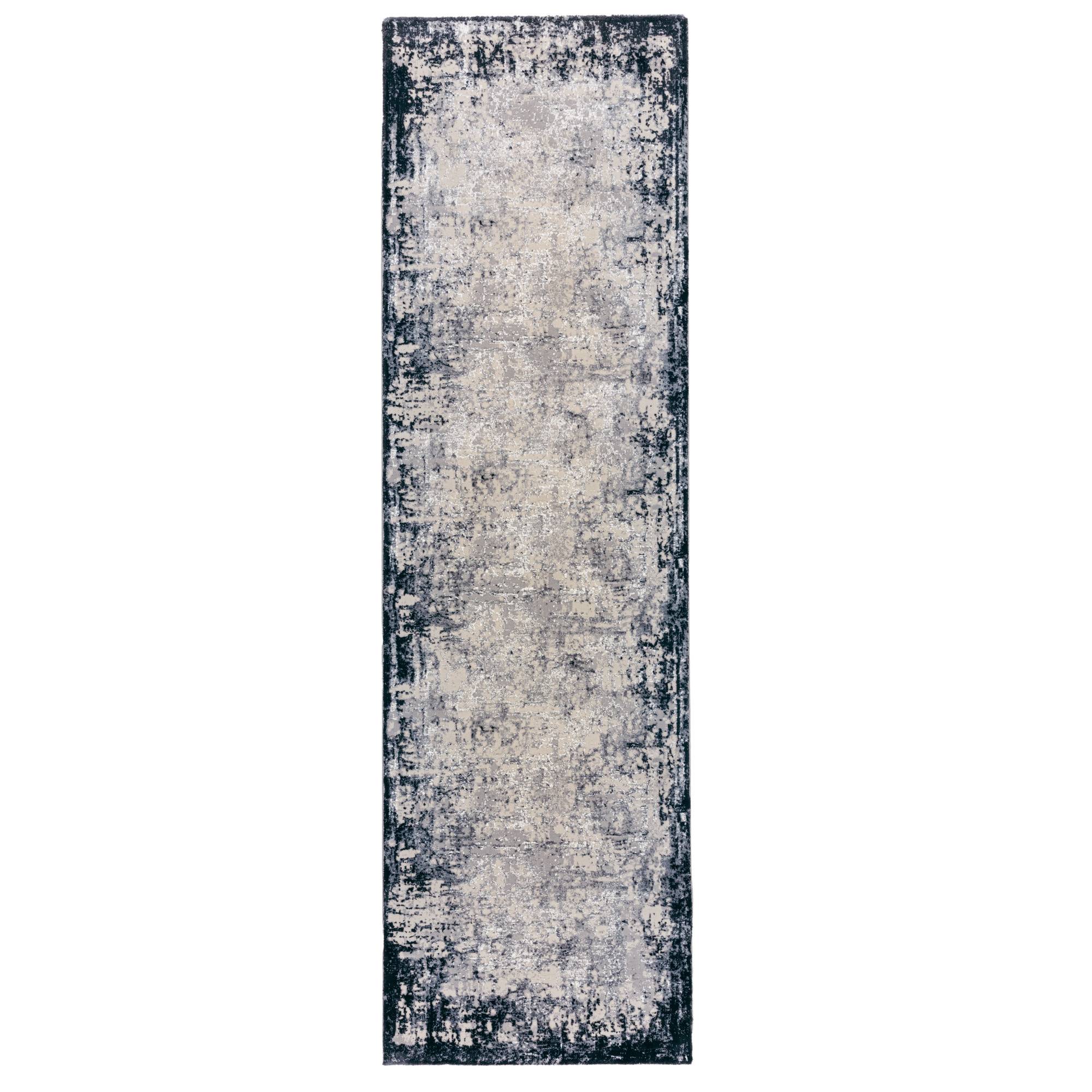 Vloerkleed Kuza Border Navy