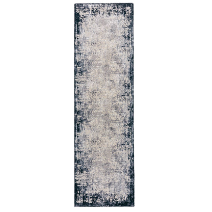 Vloerkleed Kuza Border Navy
