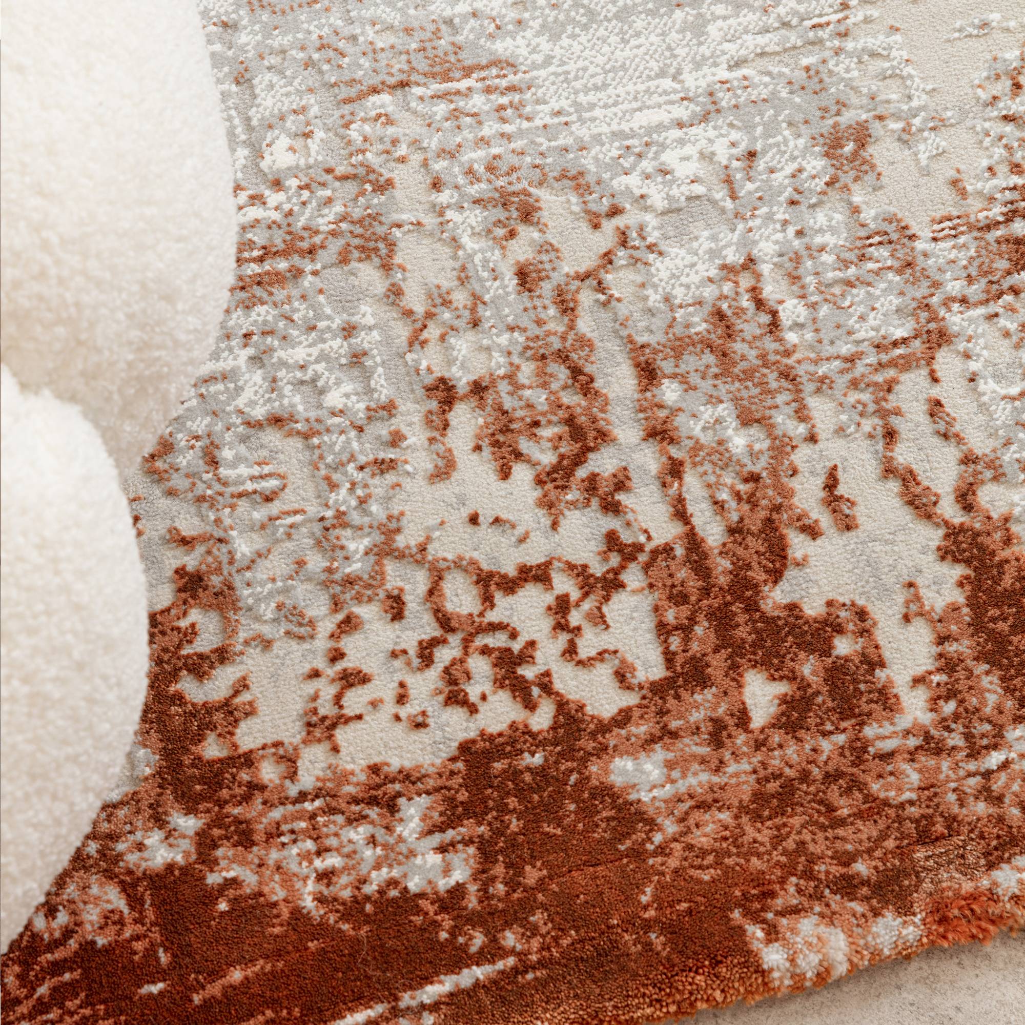 Vloerkleed Kuza Border Terracotta