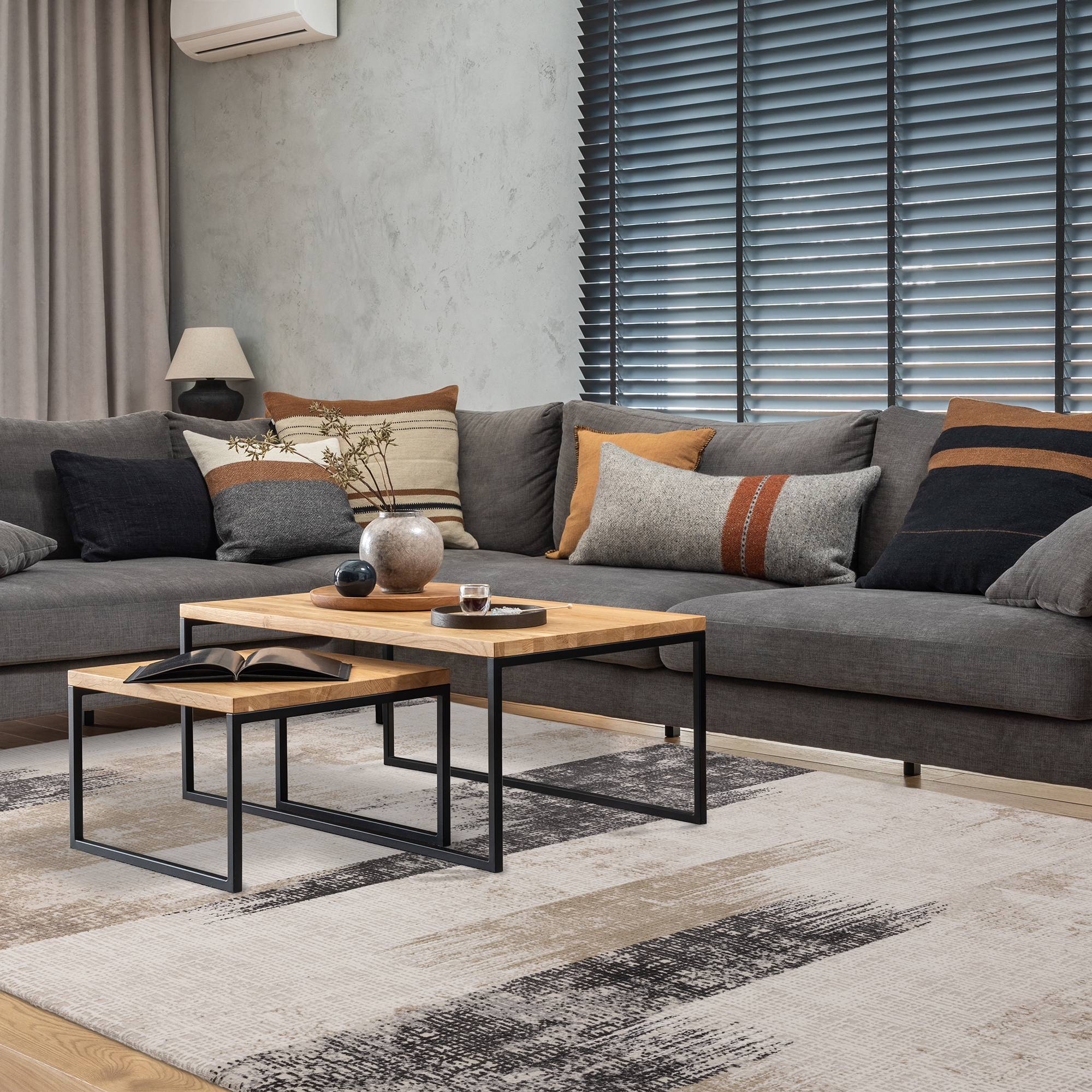 Vloerkleed Kuza Lines Beige