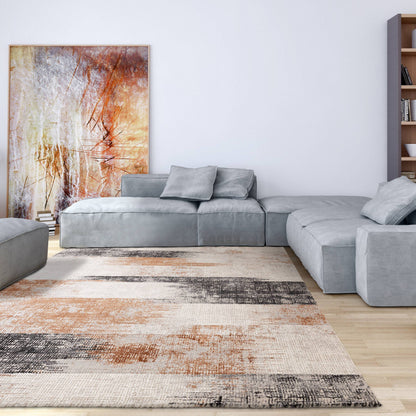 Vloerkleed Kuza Lines Terracotta