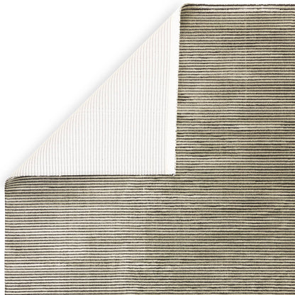 Vloerkleed Kuza Plain Stripe Khaki