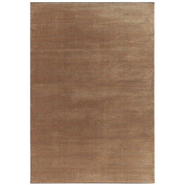 Vloerkleed Rugestiq Kuza effen strepen Terracotta