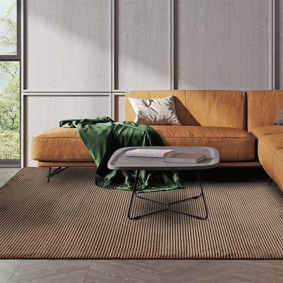 Vloerkleed Rugestiq Kuza effen strepen Terracotta – foto 2