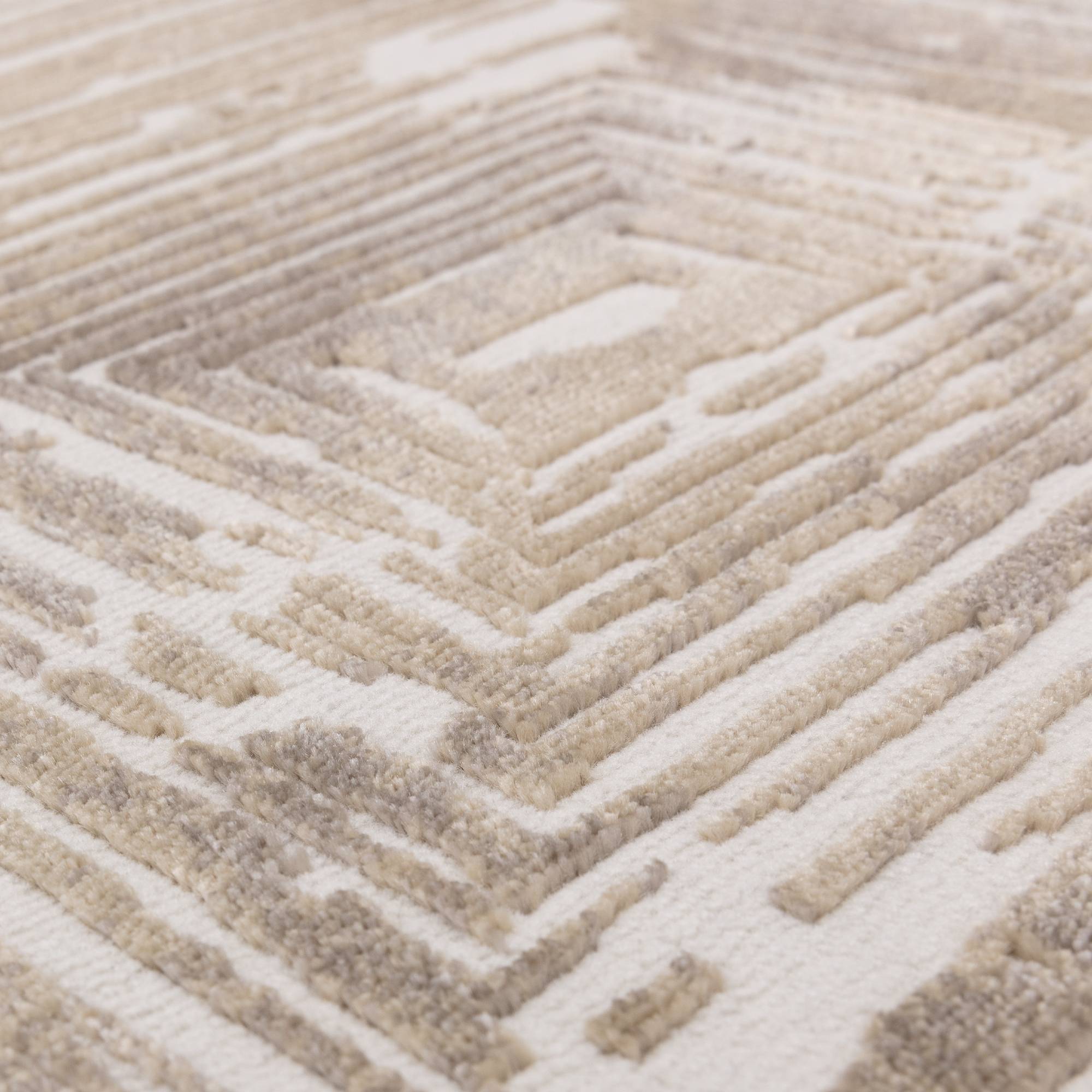Vloerkleed Kuza Portrait Beige