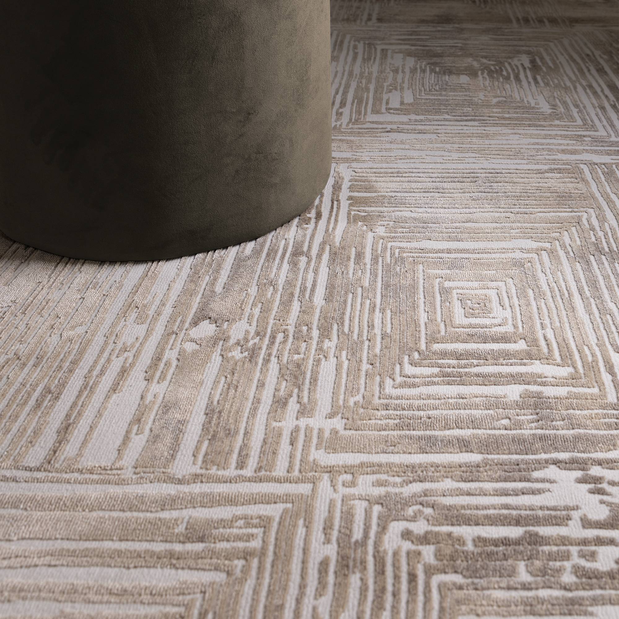 Vloerkleed Kuza Portrait Beige