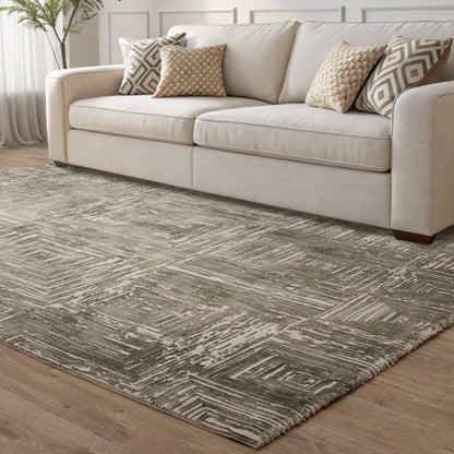 Vloerkleed Kuza Portrait Khaki