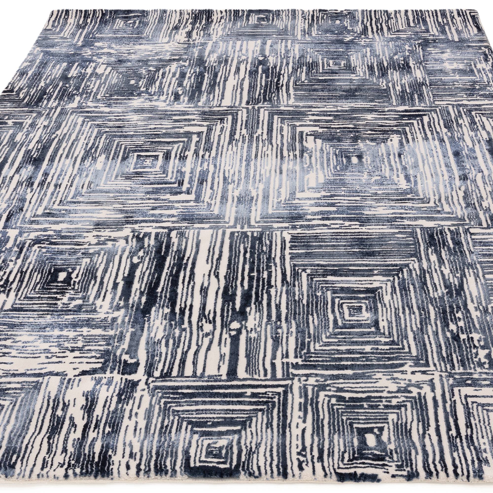 Vloerkleed Kuza Portrait Navy