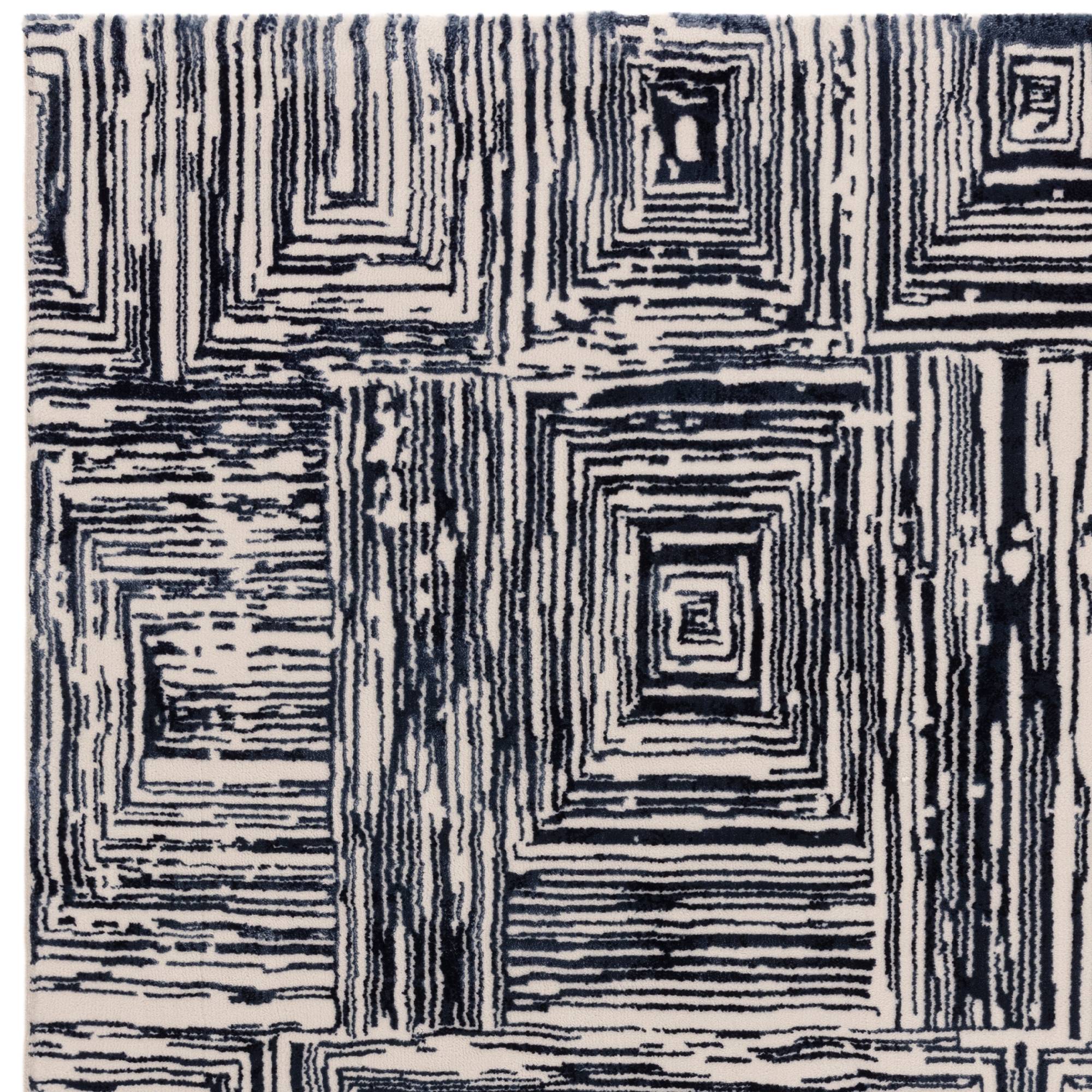 Vloerkleed Kuza Portrait Navy