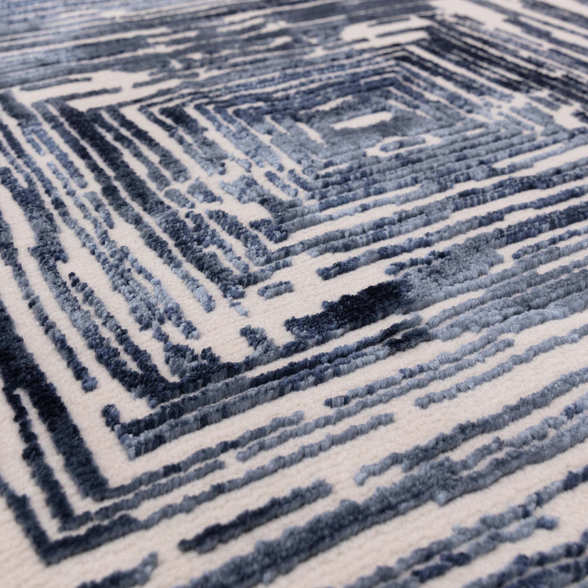 Vloerkleed Kuza Portrait Navy