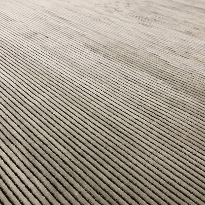 Vloerkleed Kuza Plain Stripe Khaki
