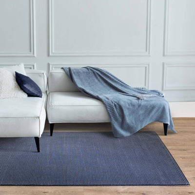 Vloerkleed Kuza Plain Stripe Navy
