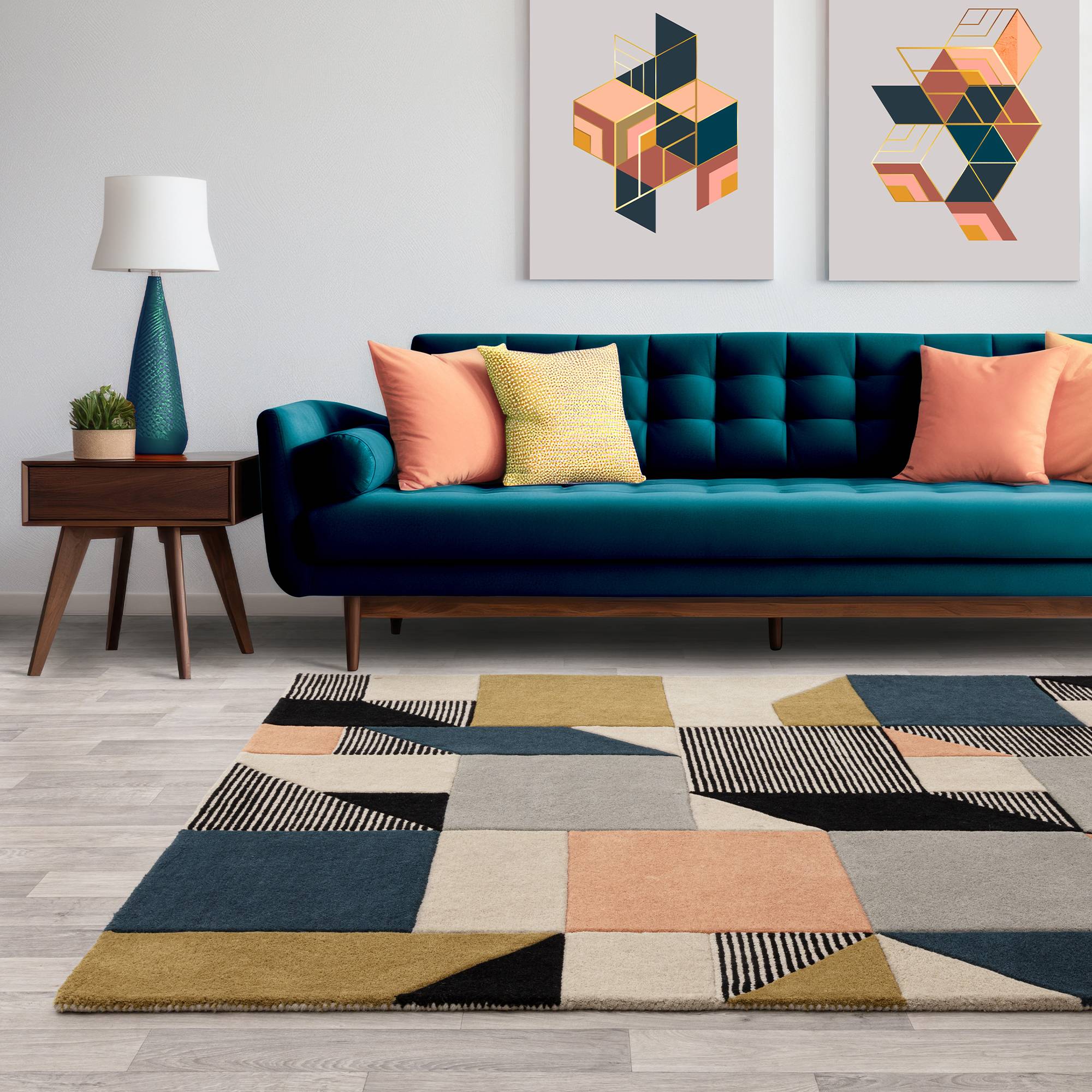 Vloerkleed Matrix Memphis khaki