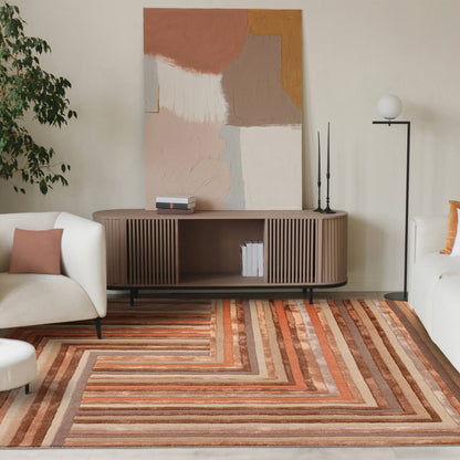 Vloerkleed Matrix 80 Network Terracotta