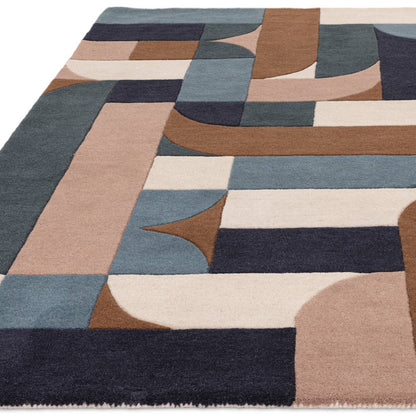 Vloerkleed Matrix 89 Klotski Teal