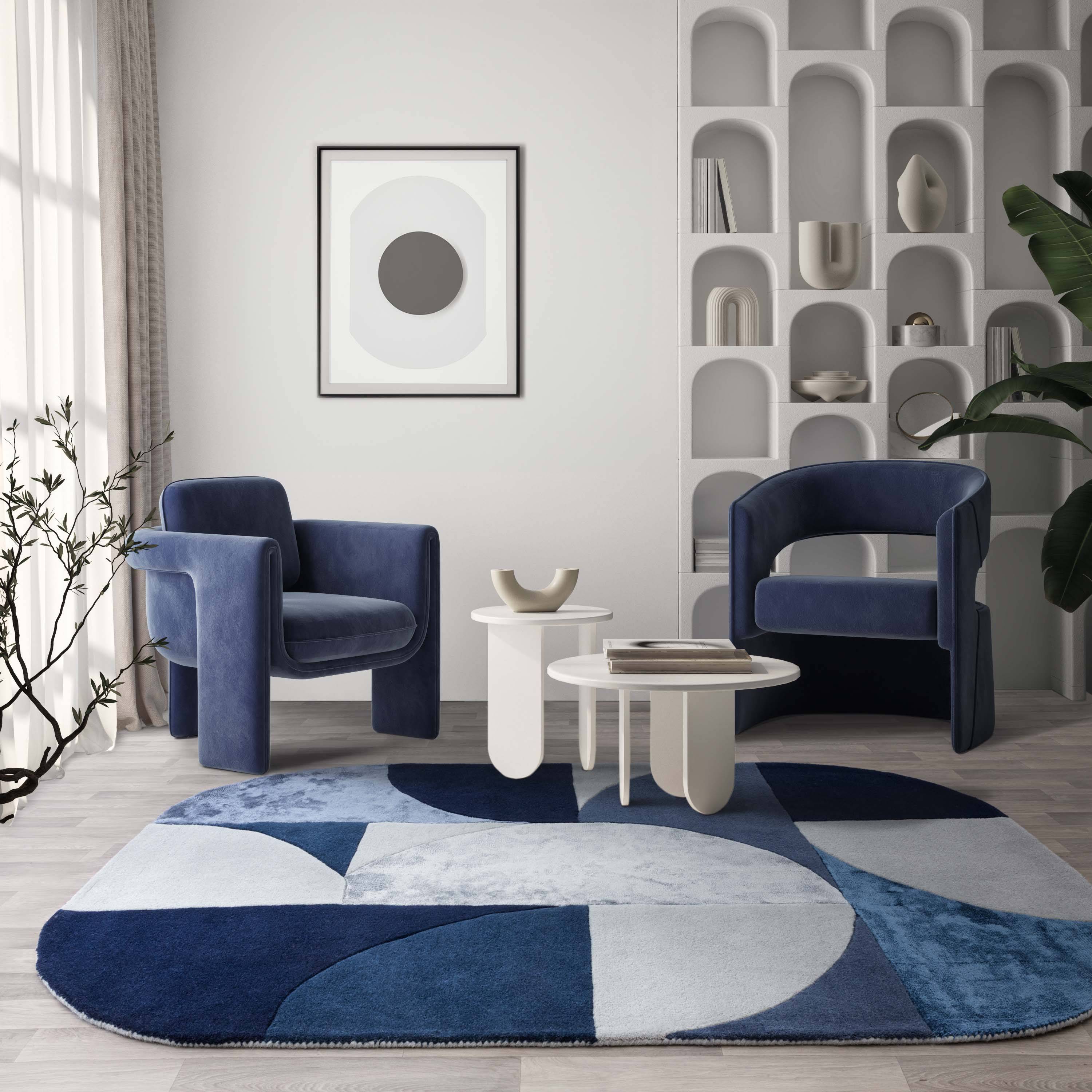 Vloerkleed Matrix 74 Oval Indigo