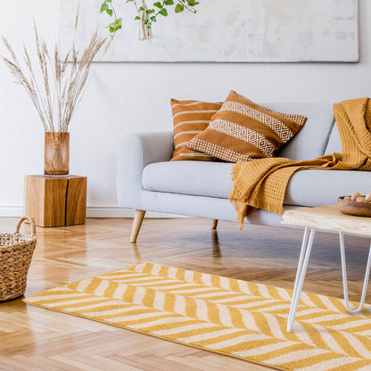 Vloerkleed Muse Yellow Chevron MU08