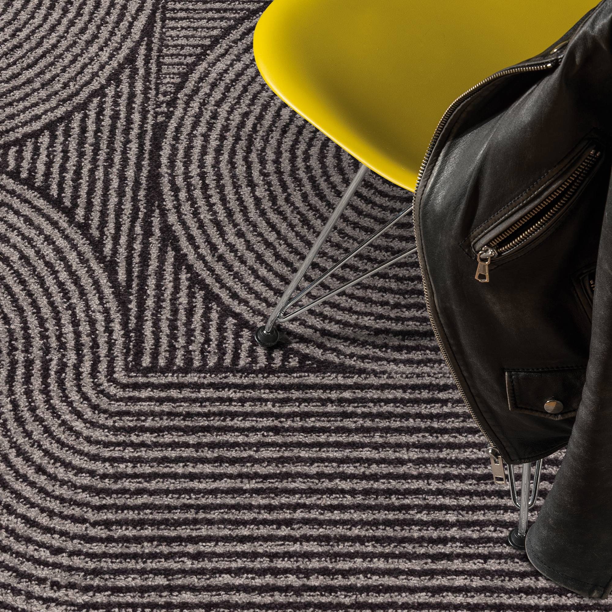 Vloerkleed Muse Charcoal Swirl MU01