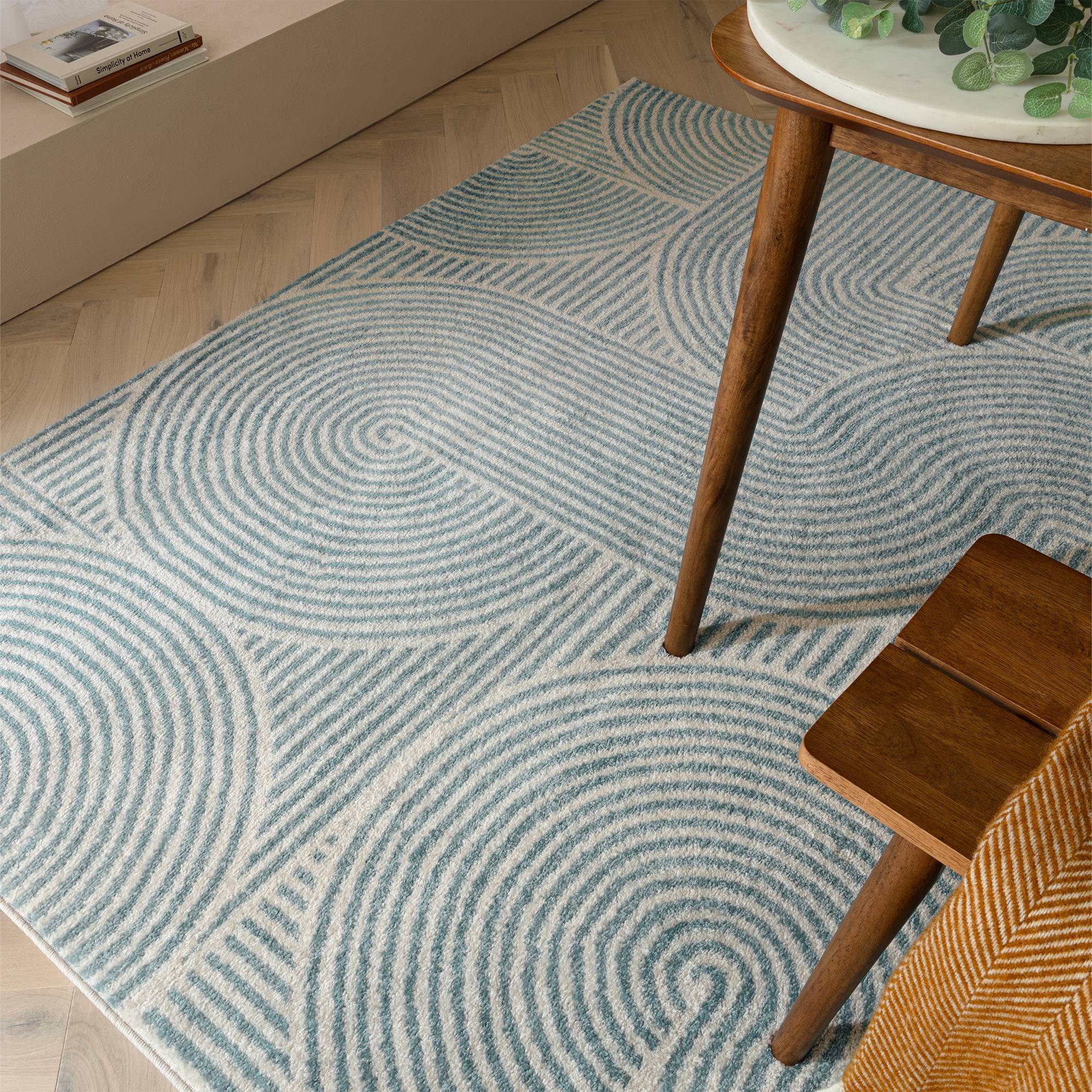 Vloerkleed Muse Blue Swirl MU02