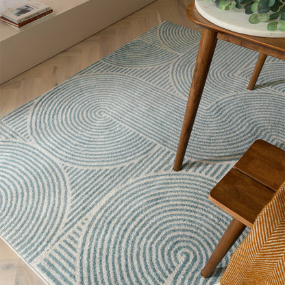 Vloerkleed Muse Blue Swirl MU02