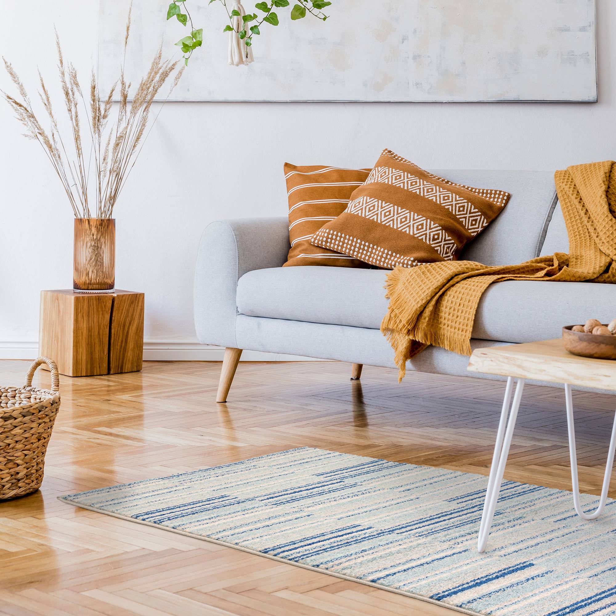 Vloerkleed Muse Blue Stripe MU05