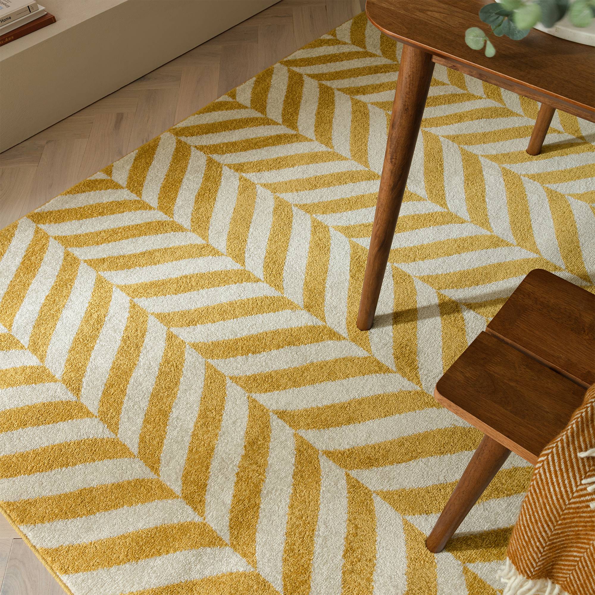 Vloerkleed Muse Yellow Chevron MU08