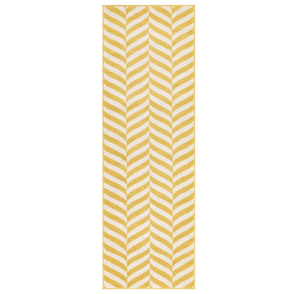 Vloerkleed Muse Yellow Chevron MU08