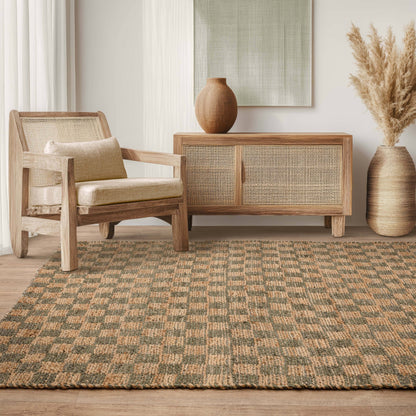 Vloerkleed Naturi Olive Green