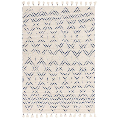 Vloerkleed Rugestiq Nepal crème blauw ruit – foto 1