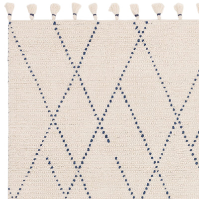 Vloerkleed Rugestiq Nepal crème blauw ruit – foto 4