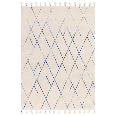 Vloerkleed Rugestiq Nepal crème blauw lijnen – foto 1