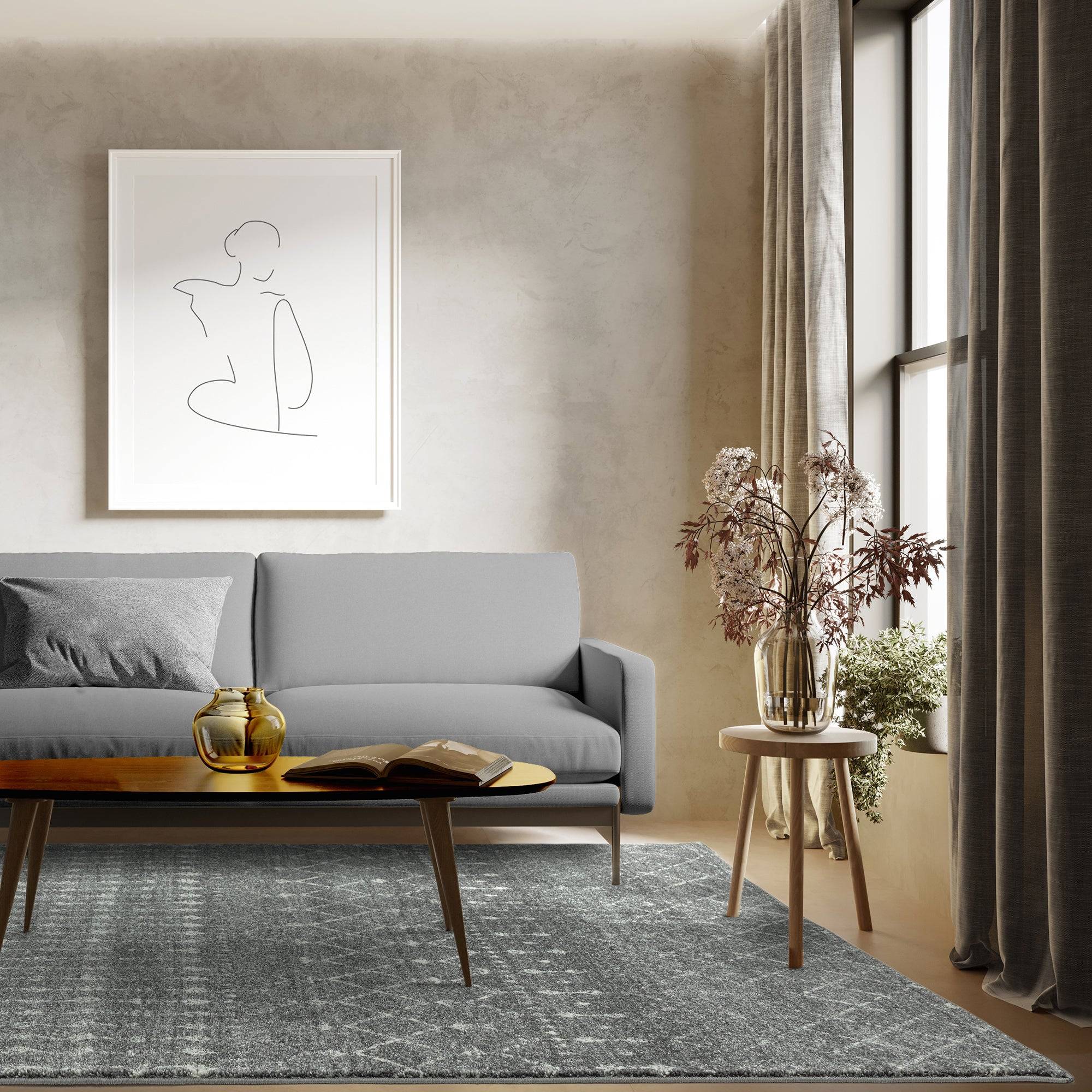 Vloerkleed Nova Dark Grey NV34