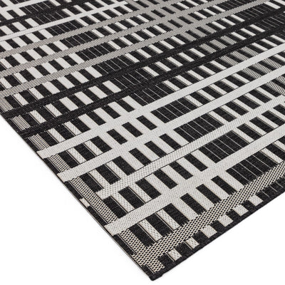 Vloerkleed Rugestiq Patio zwart raster voor binnen en buiten PAT22 – foto 4