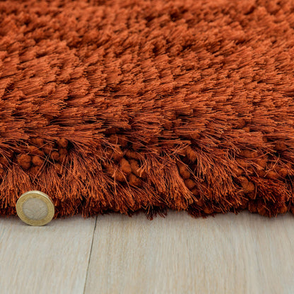 Vloerkleed Plush Circle Rust (Circle)